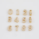 18K Gold Silver Bead 14mm Tall Slider Beads