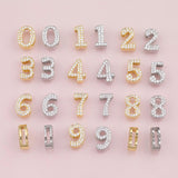 18K Gold Silver Bead 14mm Tall Slider Beads