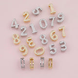 18K Gold Silver Bead 14mm Tall Slider Beads
