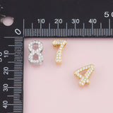 18K Gold Silver Bead 14mm Tall Slider Beads