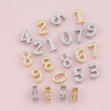 18K Gold Silver Bead 14mm Tall Slider Beads