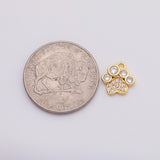 18K Gold PVD small paw print dog paw charm 9mm - Tarnish Resistant