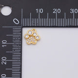18K Gold PVD small paw print dog paw charm 9mm - Tarnish Resistant