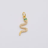 18K Gold PVD Snake Charm - Tarnish Resistant