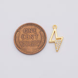 18K Gold PVD Lightning Charm - Tarnish Resistant