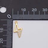 18K Gold PVD Lightning Charm - Tarnish Resistant