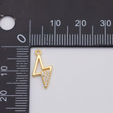 18K Gold PVD Lightning Charm - Tarnish Resistant