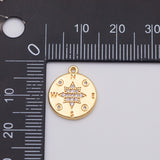 18K Gold PVD Star Compass Charm - Tarnish Resistant