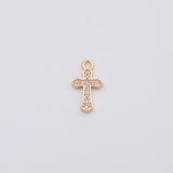 18K Gold PVD Cross Charm - Tarnish Resistant