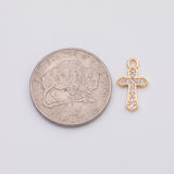 18K Gold PVD Cross Charm - Tarnish Resistant