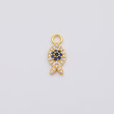 18K Gold PVD Fish Charm - Tarnish Resistant