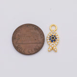18K Gold PVD Fish Charm - Tarnish Resistant