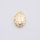 18K Gold PVD Decorative Flower Locket Pendant Love Heart Openable Locket Charm | X-678 23x16mm - Tarnish Resistant