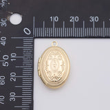 18K Gold PVD Decorative Flower Locket Pendant Love Heart Openable Locket Charm | X-678 23x16mm - Tarnish Resistant