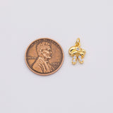 18K Gold PVD peace sign h symbol charm 9x11mm peace sign pendant earring charm gift hippy - Tarnish Resistant