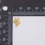 18K Gold PVD peace sign h symbol charm 9x11mm peace sign pendant earring charm gift hippy - Tarnish Resistant