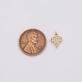 18K Gold PVD Clover connector charm - Tarnish Resistant