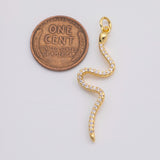 18K Gold PVD Snake Charm - Tarnish Resistant