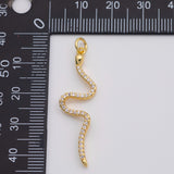 18K Gold PVD Snake Charm - Tarnish Resistant
