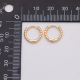 18K Gold PVD Hoop earrings 12mm 1 pair - Tarnish Resistant