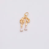 18K Gold PVD Bow ribbon charm - Tarnish Resistant