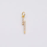 18K Gold PVD Lightning bolt charm - Tarnish Resistant