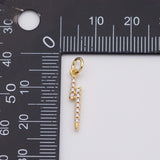 18K Gold PVD Lightning bolt charm - Tarnish Resistant