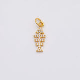 18K Gold PVD Fish skeleton charm - Tarnish Resistant
