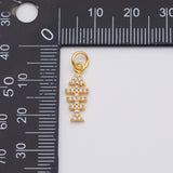 18K Gold PVD Fish skeleton charm - Tarnish Resistant