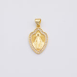 18K Gold PVD Saint Jesus christian charm - Tarnish Resistant