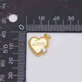 18K Gold PVD Love heart charm - Tarnish Resistant