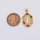 18K Gold PVD Jesus Mary Christian charm - Tarnish Resistant