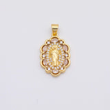 18K Gold PVD Jesus Mary Christian charm - Tarnish Resistant