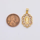 18K Gold PVD Jesus Mary Christian charm - Tarnish Resistant