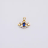 18K Gold PVD Evil eye blue charm - Tarnish Resistant