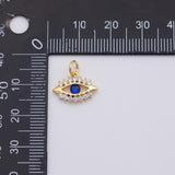 18K Gold PVD Evil eye blue charm - Tarnish Resistant
