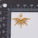 18K Gold PVD Sunburst sun rays charm - Tarnish Resistant