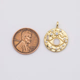 18K Gold PVD Evil eye white opal charm - Tarnish Resistant