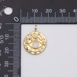 18K Gold PVD Evil eye white opal charm - Tarnish Resistant