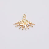 18K Gold PVD Sun Burst Charm - Tarnish Resistant