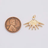 18K Gold PVD Sun Burst Charm - Tarnish Resistant