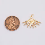 18K Gold PVD Sun Burst Charm - Tarnish Resistant