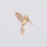 18K Gold PVD Hummingbird charm - Tarnish Resistant