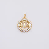 18K Gold PVD Scale of Justice Charm Connector maki - Tarnish Resistant