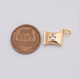 18K Gold PVD Cy Wrapper Charm - Tarnish Resistant