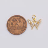 18K Gold pvd Butterfly Charm - Tarnish Resistant