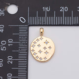 18K Gold PVD Moon Stars Constellation Charm - Tarnish Resistant