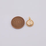 18K Gold PVD 10mm Fire Scene Round Burning Element - Tarnish Resistant
