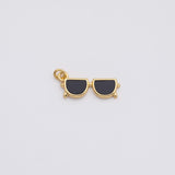 18K Gold PVD sunglasses dark shades 6x18mm beach charm summer - Tarnish Resistant
