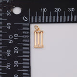 18K Gold PVD Saw Charm 7x15mm Workmen's Tools Pendant Charms - Tarnish Resistant